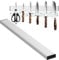 Diompirux 30cm argento Barra Magnetica per Coltelli con Magnete Extra Forte, Striscia magnetico che può essere installato senza forare, calamita coltelli cucina per Coltelli, Utensili