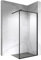 MOMENTS OF GLASS Duschabtrennung Walk In Gianna 100x200 cm Duschwand Dusche 8mm STARK aus DURCHSICHTIGEM NANO ESG Sicherheitsglas, Rahmen aus schwarzem Aluminium und Stabilisationsstange in Schwarz