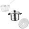 Cabilock Comodità di Cottura Pentola in Acciaio Inossidabile Casseruola Vaporiera Colino Set di Pentole Antiaderenti Pentola per Friggere Pentola per Brodo con Coperchio E