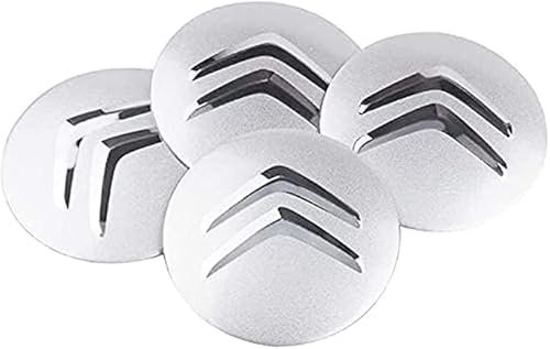 4 Pièces Cache-moyeux Autocollants pour Citroen C3 Aircross 2021-56mm,Hub Centre Caps Cover Sticker Autocollant de Capuchon de Jante de Pneu Autocollant de Badge,E