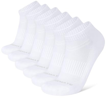 CLOSEMATE 6 Paia Calzini Corti in Cotone Imbottiti Uomo Donna | Alla caviglia bassi in cotone pettinato, imbottiti e traspiranti. Antiscivolo, perfetti per corsa e sport.