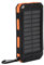 Solar Power Power Bank, 10000mah Assembly Required Portable Phone Charger with Compass Fast Charging Power Bank with Dual Flashlight for Camping Travel(Black + Orange)