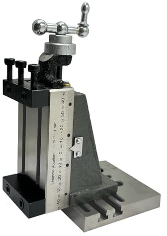 MachEl Mini scorrimento verticale per fresatura con piastra di base per montaggio diretto su mini tornio 7 x 14 (tipo fisso, senza morsetti)
