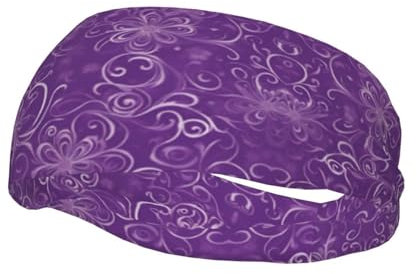 Floral Swirls Ivy The Sports Stirnband für Laufen, Radfahren, Basketball, Fitness, Workout, dehnbares Uni-Haarband