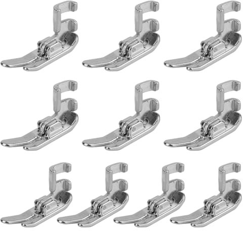 10 Pièces Pied-de-Biche pour Machine à Coudre, Pied de Biche Couture Droite Accessoires de Machine à Coudre Compatible avec Singer, Brother, Janome, Juki à Tige Basse Machines à Coudre