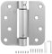 HBL' 3 Pack | Self Closing Door Hinges 4 Inch, Adjustable Spring Hinges with 5/8 Radius for Garage & Residential Interior Doors, Satin Nickel