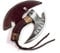 Jayger Handmade Carbon Steel Pizza Cutter | Viking-Inspired Pizza Slicer with Ash Wood Handle & Leather Wrapping | Norse Rune Design | Durable Blade & Leather Sheath