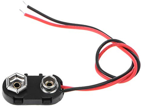 BIGULA PP3 9V Batteria Clip Connettore I Tipo Cavi Stagnati 150mm Nero Rosso