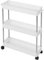 TSTEST Strings HALFEN, FLAHR RARK Multi-Layer Lagers Rack Trolley Küchen Schlafzimmer Badezimmer E Lager Rack mit Rädern (Plastikstahl laminiertes Rack-Narben 3-Schicht)
