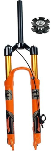 NBTRXWAFR 26 27.5 29 Zoll Fahrrad Luft Federgabel 1-1/8 Gerader Schaft City Bike Trekking Vorderrad Gabel Federweg 120Mm Schnellspanner 9 × 100 QR Für DH AM,Remote Lock b,29inch