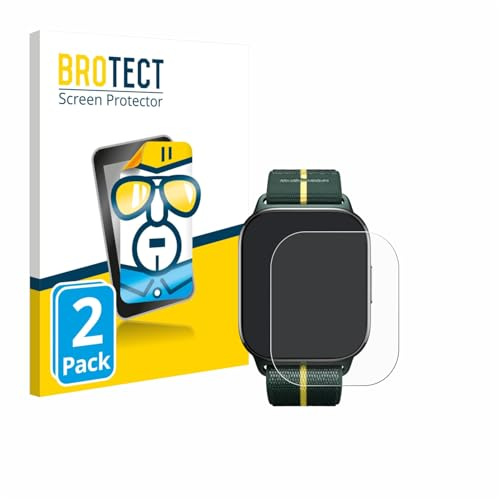 BROTECT Schutzfolie für Motorola Moto watch fit | 2 Stück Transparenter Displayschutz Made in Germany Klare Displayschutz-Folie Clear Einfache Montage Case-Friendly