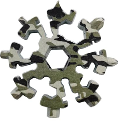 LACHT Geschenke Für Männer,20 In 1 Schneeflocken Multitool, Geburtstagsgeschenk Gadgets, Weihnachtsgeschenke Adventskalender Füllung Männer(Tarnfarbe)