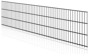 Doppelstabmatte 6/5/6 – 2,5 m breit – feuerverzinkt & pulverbeschichtet – in verschiedenen Höhen – Maschenweite 50x200 mm – Feuerverzinkt, Anthrazit oder Moosgrün (Anthrazit RAL 7016, 630 mm)