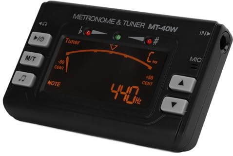 SEAFRONT Metronom-Tuner, Elektrisches LCD-Instrument mit 3 Tonabnehmermodi für Gitarre, Violine und Saxophon (Blasinstrument MT-40W)