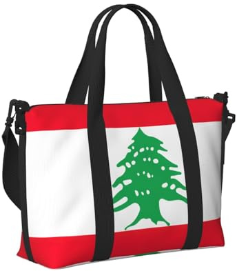 Reisetasche mit Libanon-Motiv, leicht, faltbar, Tragetasche für Wochenendausflüge, Urlaub, Flugzeug