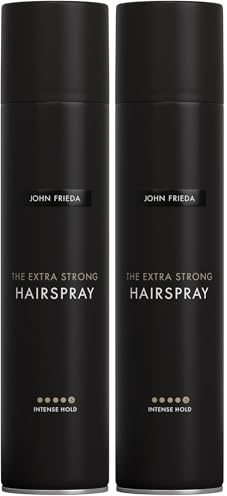 John Frieda The Extra Strong Hairspray – Inhalt: 400 ml – Intense Hold – Stärke: 5 - Haarspray - Geeignet für alle Haartypen (Packung mit 2)