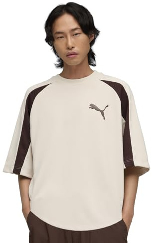 PUMA Herren T7 Big Cat T-Shirt M, Alpine Snow White