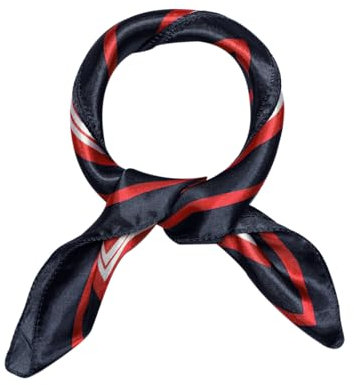 uxcell Damen Stain Muster Colorblock Neckerchief Halstuch Rot Blau Einheitsgröße