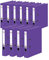 Original Falken 10er Pack Chromocolor Premium-Ordner. Made in Germany. Kunststoffbezug außen und innen 5 cm breit DIN A4 violett Ringordner Aktenordner Briefordner Büroordner Plastikordner
