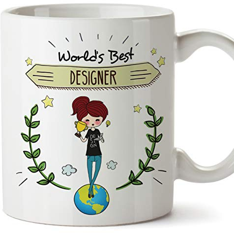 Designer Original Mug Cup Perfect Present - World's Best Designer - 11 oz Ceramic