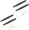 Saucer Replacement Nose Pieces Pads & Earsocks Temple Sleeve Rubber Kit for Oakley Crosshair New 2012 Sunglass - Black + Black