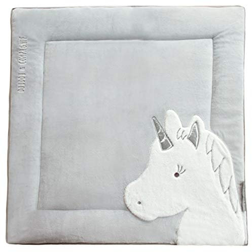 Tapis d'éveil Licorne Gris argent : TAPIDOU - Doudou et Compagnie