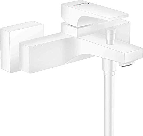 hansgrohe Wannenarmatur Metropol, Aufputz Einhebel-Wannenmischer, Mattweiß