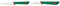 Sanelli Premana Professional Coltello Spelucchino, Acciaio Inossidabile, Verde/Rosso, 10 cm & Professional Coltello Verdura spelucchino curvo, Acciaio Inossidabile