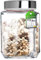KADAX Bocal de Conservation en Verre avec Couvercle pour Stocker et Organiser Céréales, Pâtes, Noix, Graines et Épices dans Votre Cuisine (Blanc, 1000ml)