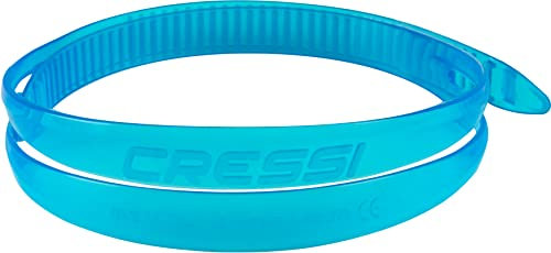 Cressi Unisex-Adult Swim Eyewear Silicone Strap Gurt für Schwimmbrillen, Blau, Einheitsgröße
