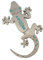 Gecko Magnet (Silber) Dekorativer Metall-Kühlschrankmagnet Südwest-Geschenkidee – Arizona Souvenir
