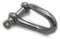 Edelstahl Schäkel gedrehte Form ø 8 mm, V4A A4 AISI 316 Niro Rostfrei Rundschäkel Drehschäkel D-Schäkel Drahtseil Verbinder mit Augenbolzen INOX Stainless Steel [Größe Wählbar](Ø8)