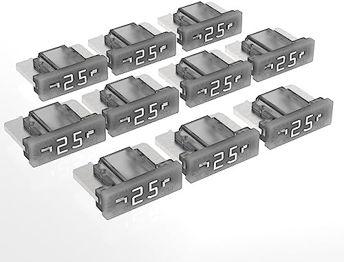 AUPROTEC Mini LP Kfz Sicherungen Flachstecksicherungen 2A - 30A Auswahl: 25A Ampere weiß, 10 Stück