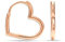 Charmsy Sterling Silver Jewelry Small Rose Gold-Plated Heart Huggie Hoop Earrings for Women Teen 22MM