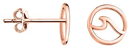 SOFIA MILANI - Damen Ohrringe 925 Silber - vergoldet/rosé - Welle Ohrringe - 20920