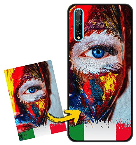 FarmyGadget Cover Personalizzata per Huawei P Smart S (2020), TPU Nero Morbida, Custodia Personalizzabile con Foto, Immagine, Testo, Loghi
