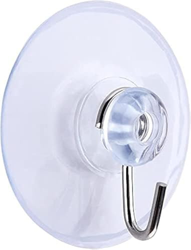 YANGWEN 5 Pcs Crochets à Ventouse, Amovible Transparent Ventouse Ventouse Crochets Muraux Cintre pour Salle De Bains Cuisine Serviette De Douche Crochets Muraux Cintres Accessoires (45mm)