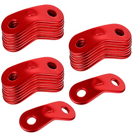 BESPORTBLE Abspannleinen-Einsteller 40 Pcs Zelt Schnur Spann Aluminium Legierung Zelt Seil Teller Abspann Seil Schnalle Deck Pegs für Camping Zelt Baldachin Zelt Wind Seil Schnalle
