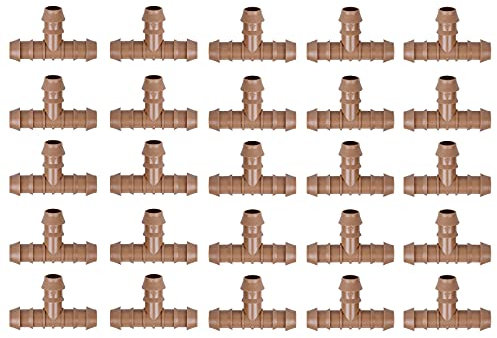SEIWEI Lot de 25 raccords en T pour tuyau d'arrosage 1,27 cm