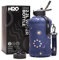 H2O Capsule 2,2 l Wasserflasche mit Aufbewahrungshülle und Strohhalm-Deckel – BPA-freie große Wasserflasche/2,2 Liter große Sportflasche mit Griff (Sternzeichen)