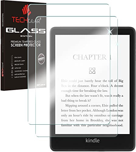 TECHGEAR 2 Stück Schutzfolie kompatibel mit Amazon Kindle Paperwhite 5 / Paperwhite Signature/Paperwhite Kids 6,8 (2021 11. Generation) Schutzfolie folie Anti-Kratzer Schutzabdeckung Glas