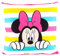 Disney Home Minnie Mouse - Dekokissen mit Füllung und Reißverschluss - 40x40 cm - Wurfkissen mit Füllung, tolles Deko-Kissen für Sofa, Couch, Wohnzimmer und Schlafzimmer - weiches Kuschelkissen