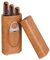 Xinzistar 3 Tubes Cigar Case Humidor Cigar Box with Stainless Steel Cigar Cutter, Leather Humidors with Cedar Wood Lining Cigar Holder Storage Accessories for Travel Outdoor, Light Brown