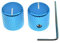 KAISH Set of 2 Aluminium Metal Flat Top Guitar Bass Knobs Guitar Volume/Tone Control Knobs 1/4 Universal Potentiometer Pot Knobs with Indicator Line for Tele/Telecaster Blue
