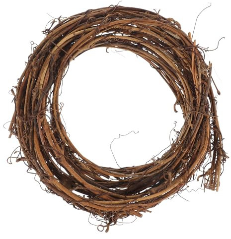 Natural Grapevine Wreath, Natural Grapevine Twig Garland DIY Crafts Hanging Decor for Wedding Party DIY Christmas Wreath Crafts Holiday Decoration