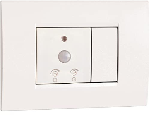 VEMER VE791100 SENS IR DUO - Indoor Twilight Motion Detector, Infrared Motion Sensor, Built-in Box Installation, White