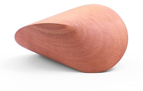 JP GAMES LTD 80 mm Birnenholz-Oloid – schöne geometrische Form von Kuboid – hergestellt in der Schweiz