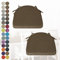 PHUSTJKL 2er Set Stuhlkissen Halbrund Stuhlauflage mit Bändern für Esszimmer, Waschbare rutschfest Sitzkissen mit Reißverschluss für Indoor Zuhause Büro Küche (40x40x38x8cm Dunkelbraun)