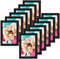 Hoikwo 6x4 Photo Frames Set of 12, Self-Adhesive Magnetic Picture Frames 6x4 for Fridge, Door, Cabinet and Tiled Wall (Black)