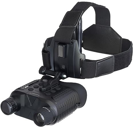 Levenhuk Halo 13X Helm Digitales Tag- und Nachtsichtgerät Binokular mit 1- bis 8-Facher Vergrößerung, Kopfband, Infrarot-Beleuchtung und Wiederaufladbarem Akku
